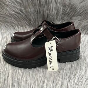 No Boundaries Mary Jane‎ Loafers Womens Size 8 Platform Adjustable Shoes